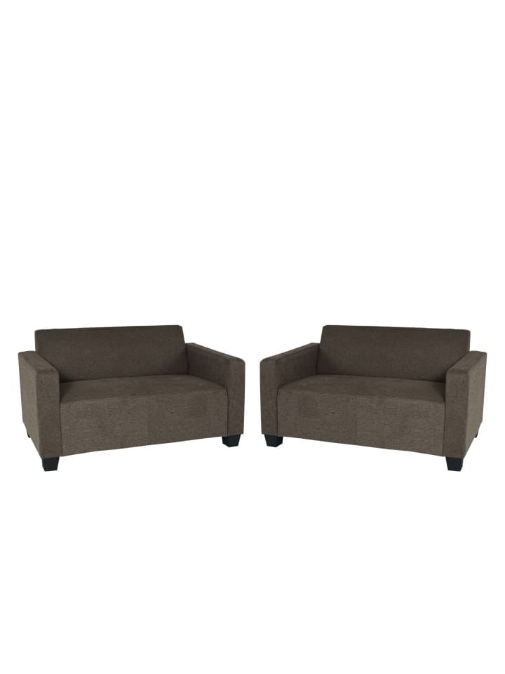 MCW Sofa-Garnitur 2x 2er Sofa Moncalieri, Braun günstig kaufen onesize