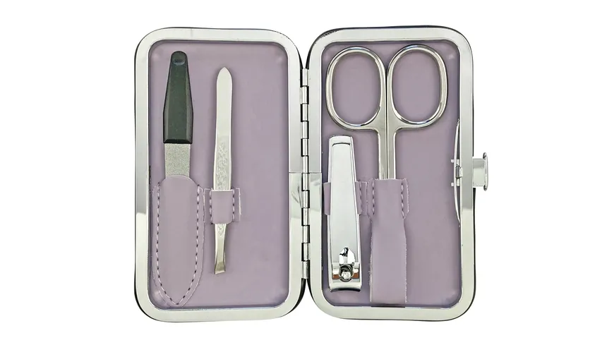 Rahmenmaniküre Etui, 4-teilig, Flieder Flieder