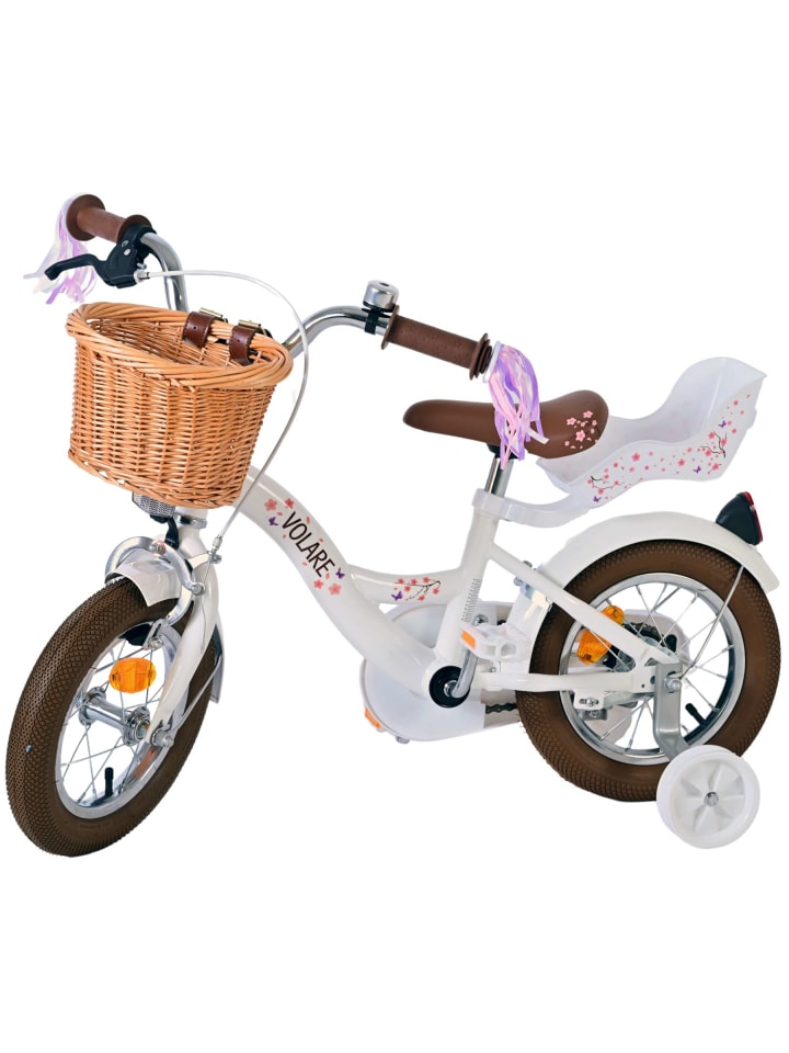 Volare Kinderfahrrad Blossom für Mädchen 12 Zoll Kinderrad in Weiß 3 Jahre günstig kaufen onesize