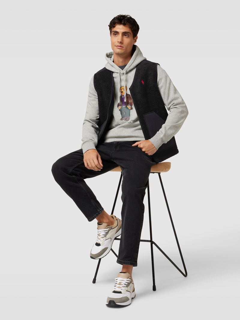 Weste mit Label-Details in schwarz