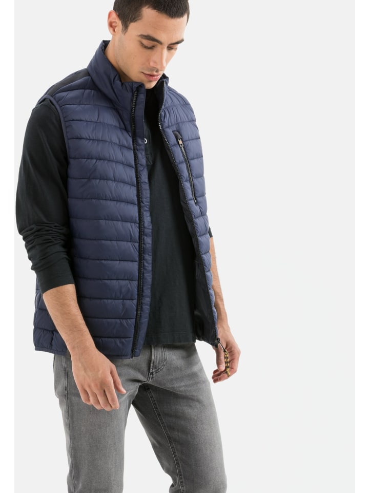 Camel Active Steppweste aus recyceltem Polyester in Dunkelblau günstig kaufen