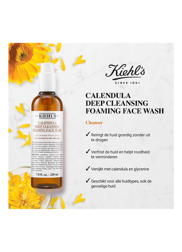 Spumă de curățare cu gel spumant și aromă de gălbenele Kiehl's