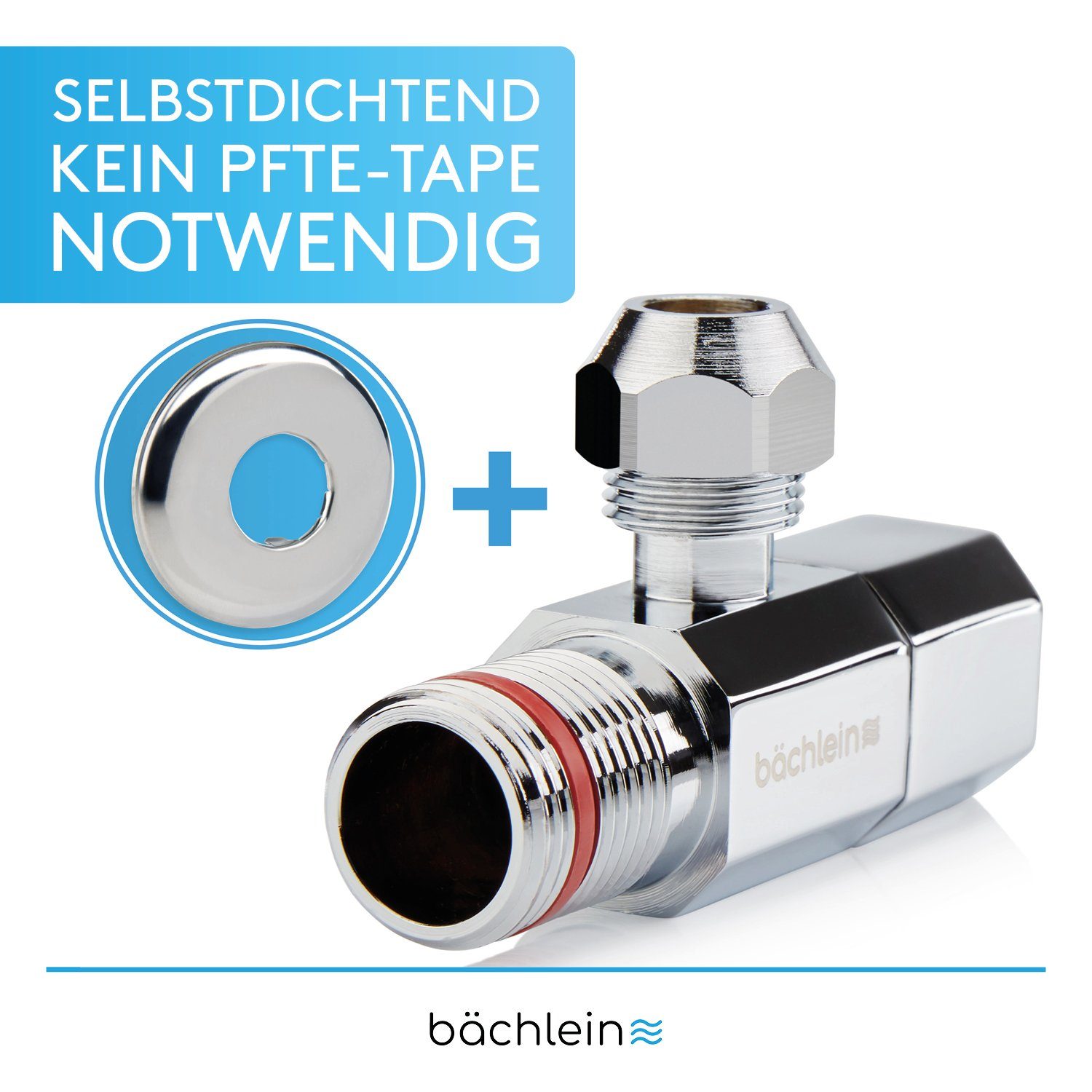 Bächlein Eckventil Eckventil 2er-Set mit Schraub- oder Schnellverschluss, (2-er Set)