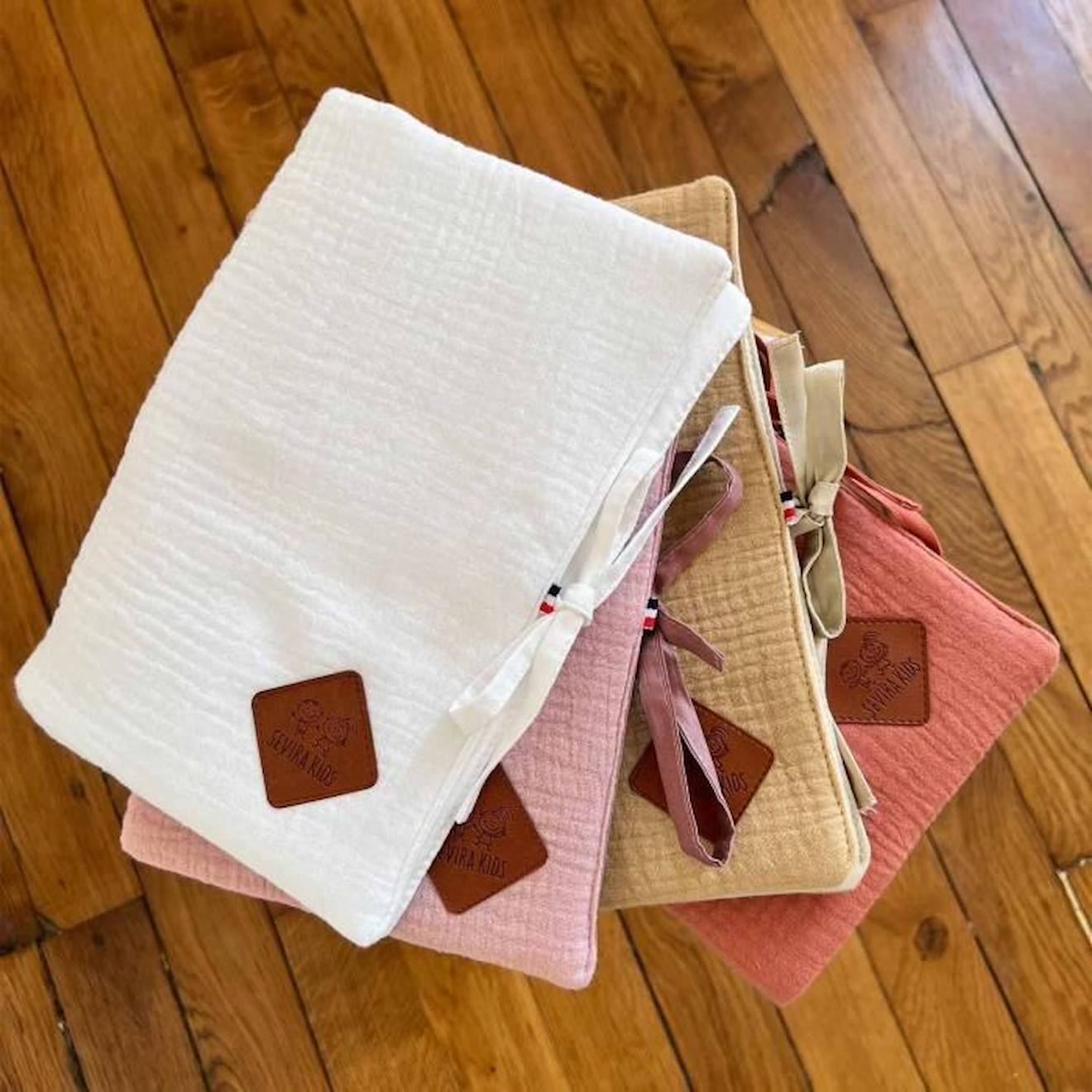 Protège carnet de santé en gaze de coton, Jeanne Terracotta TU orange