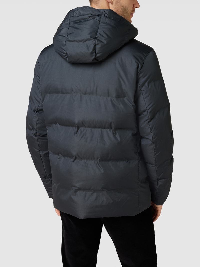 Steppjacke mit Label-Patch Modell 'Zommy' in anthrazit