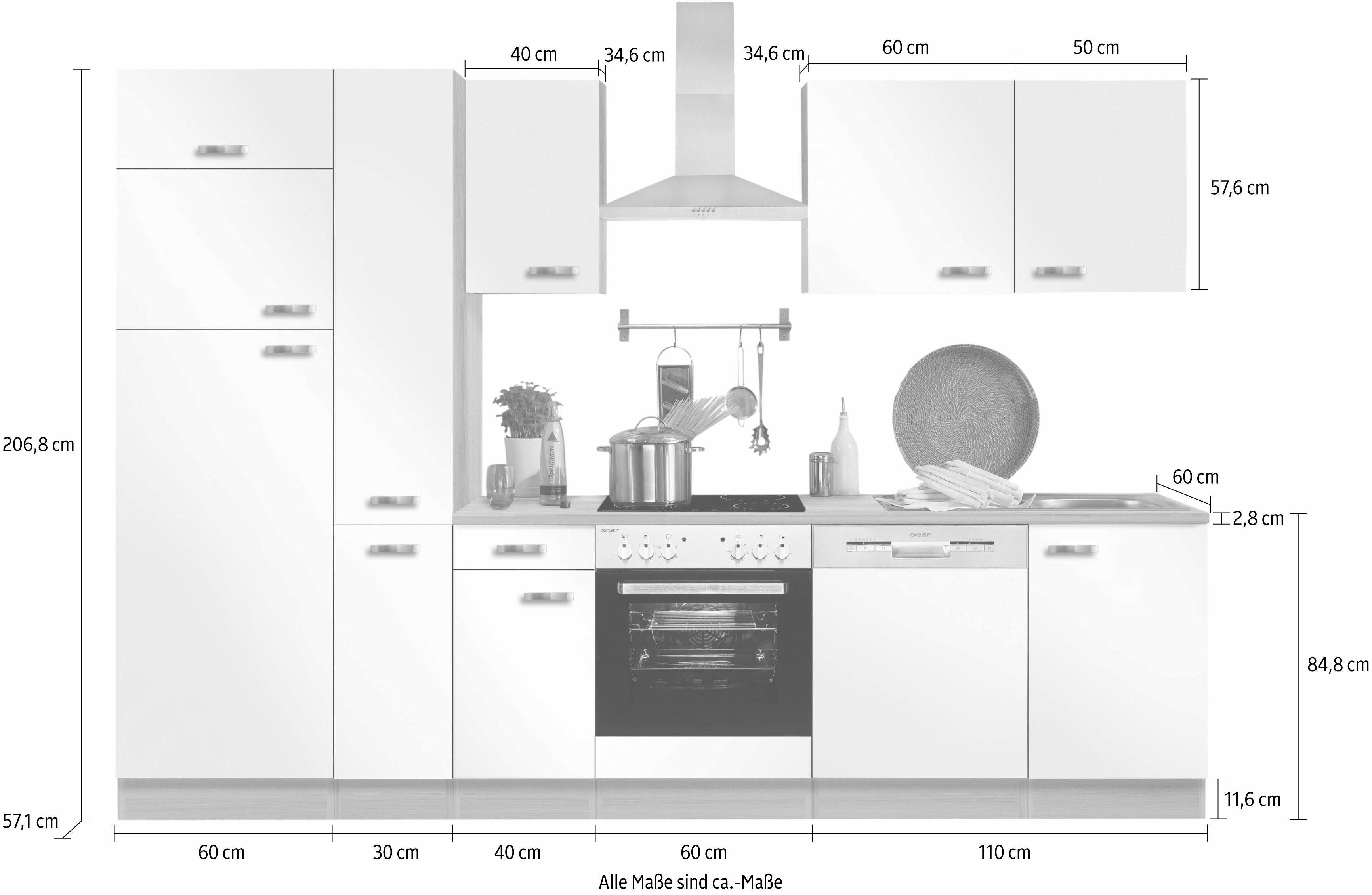 OPTIFIT Küchenzeile Faro, ohne E-Geräte, Breite 300 cm