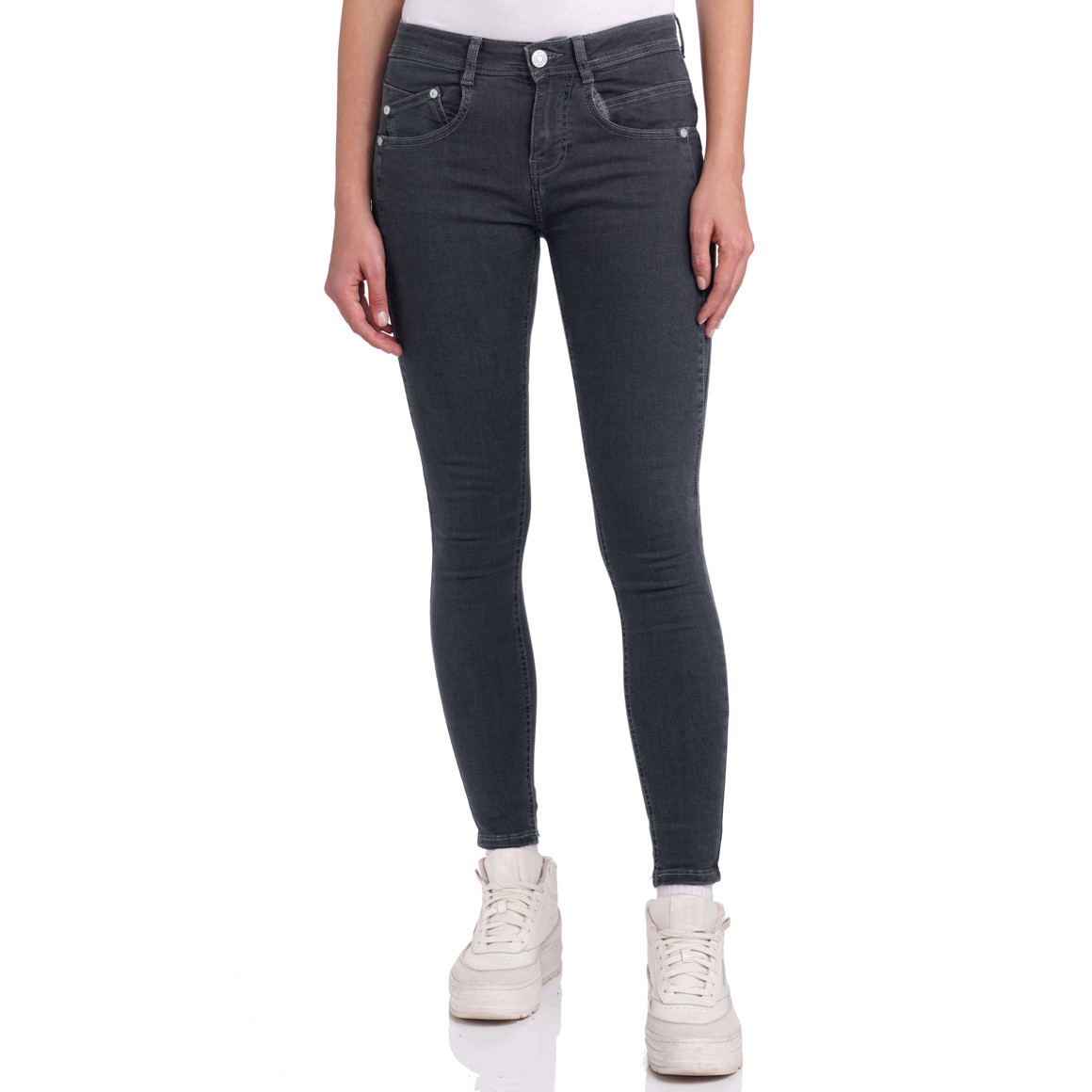 Damen Jeggings mit Used-Waschung