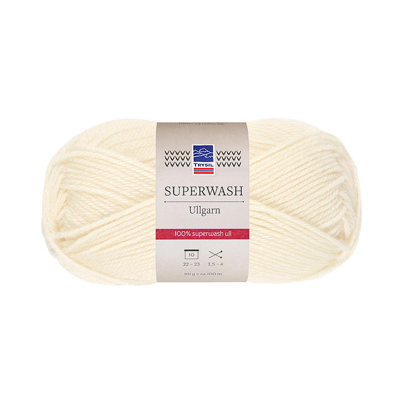 Trysil Superwash ullgarn Offwhite