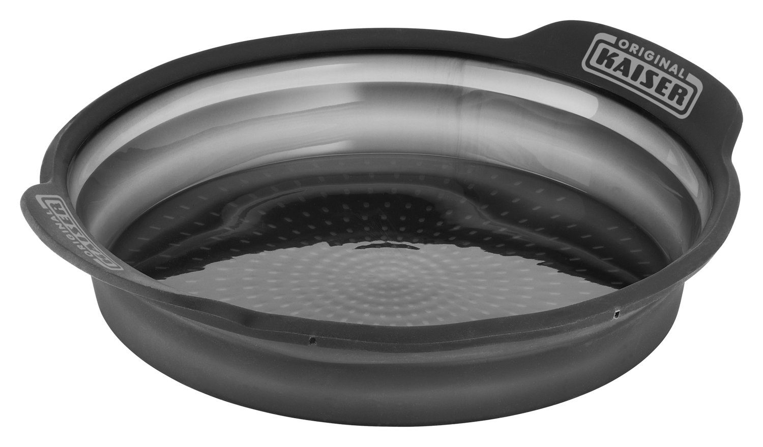 Kaiser Backformen Backblech Tortenbodenform CRISP FLEX, Schwarz, Ø 24 cm, Silikon