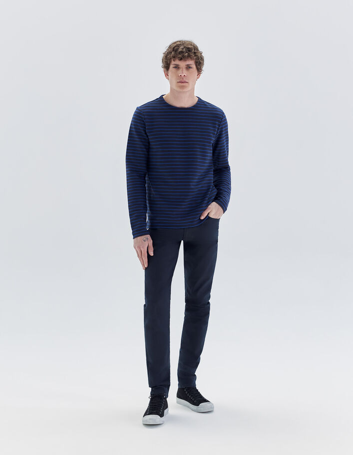 T-shirt marine rayures bleues Homme