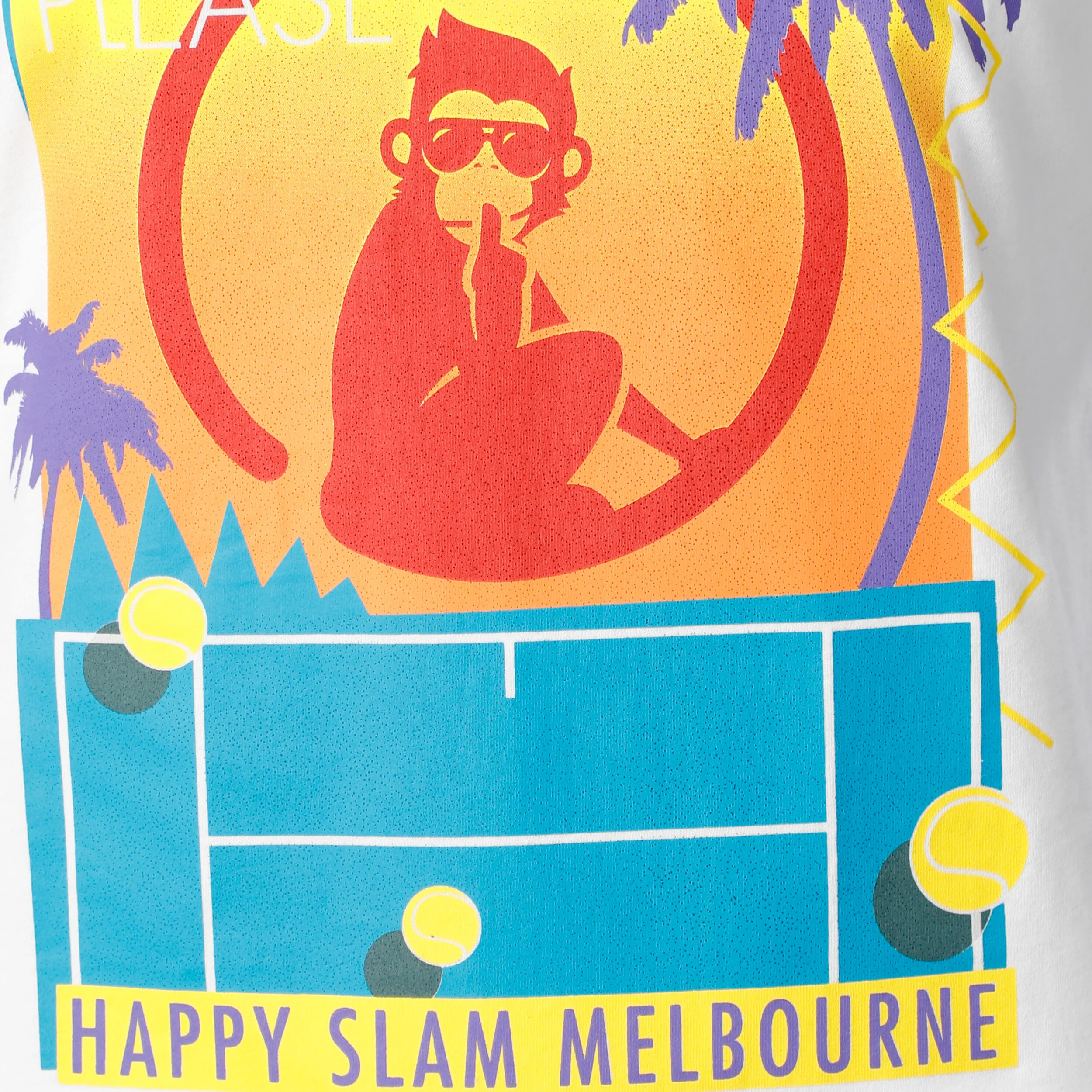 Happy Slam T-Shirt Damen - Weiß, Mehrfarbig