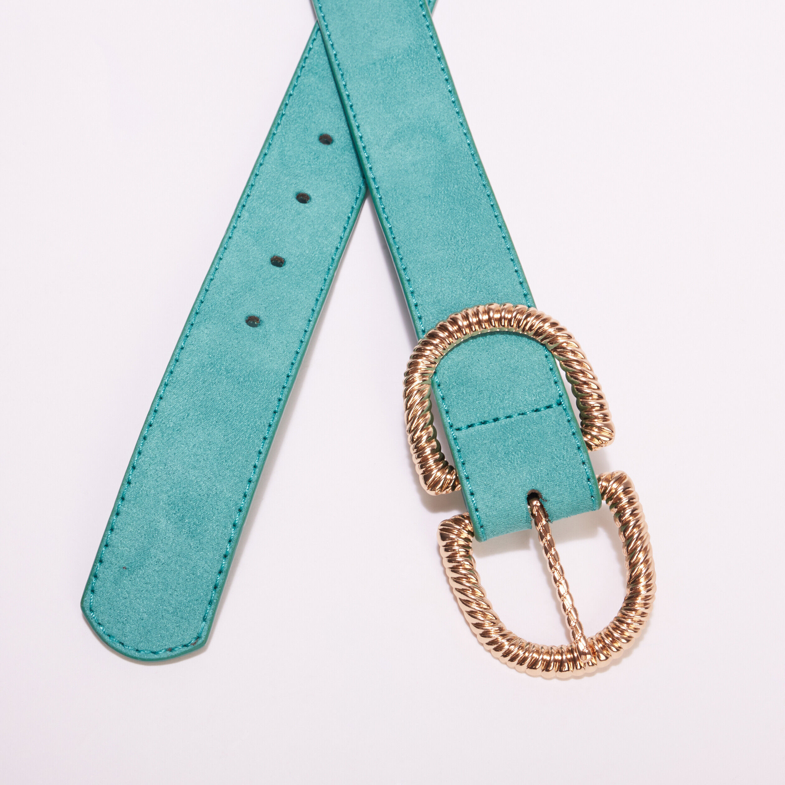 Ceinture double boucle vert femme | Cache Cache