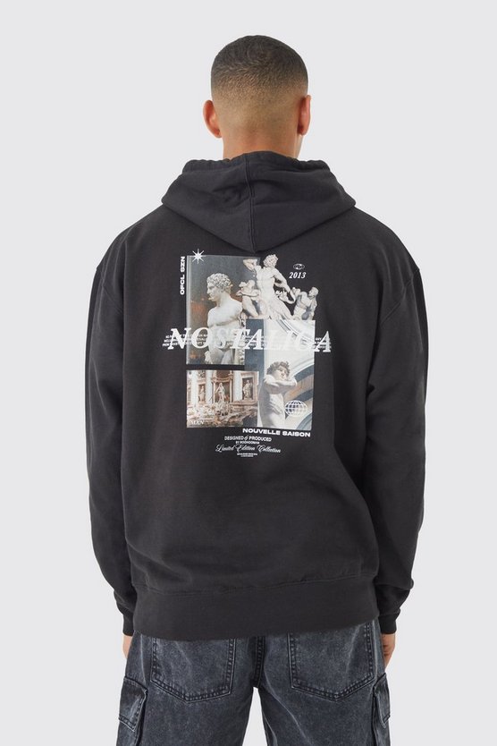 Oversize Batik Hoodie mit Print