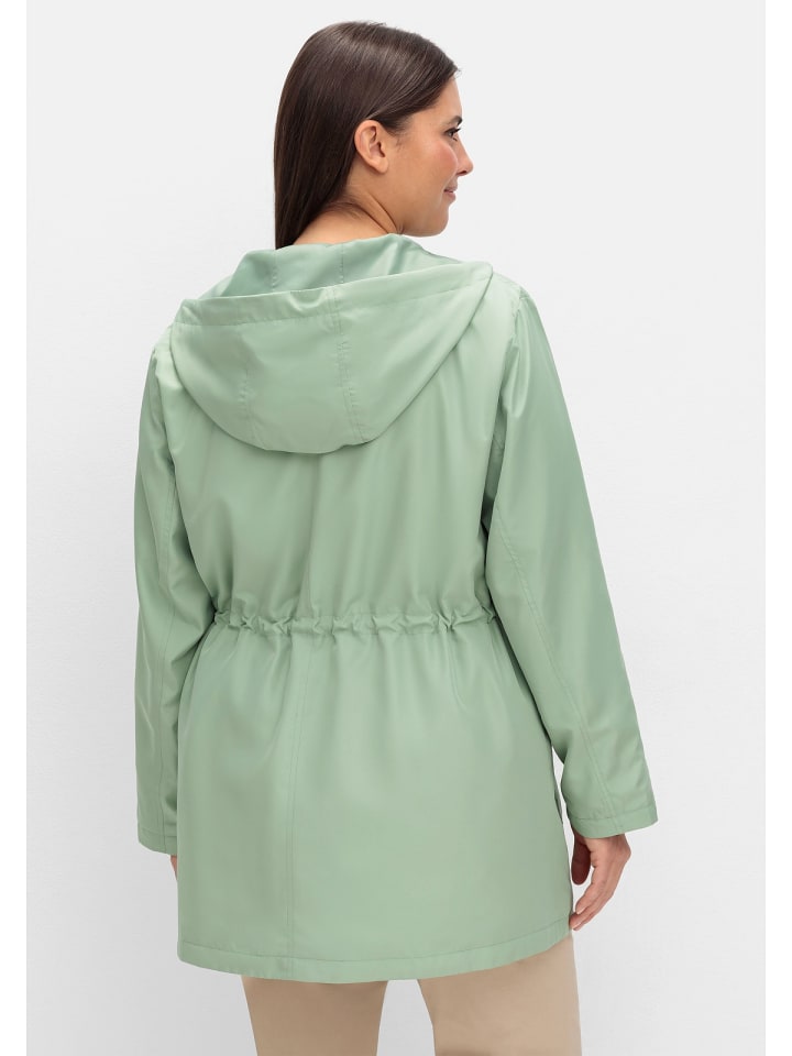 sheego Kapuzenjacke in eukalyptus günstig kaufen