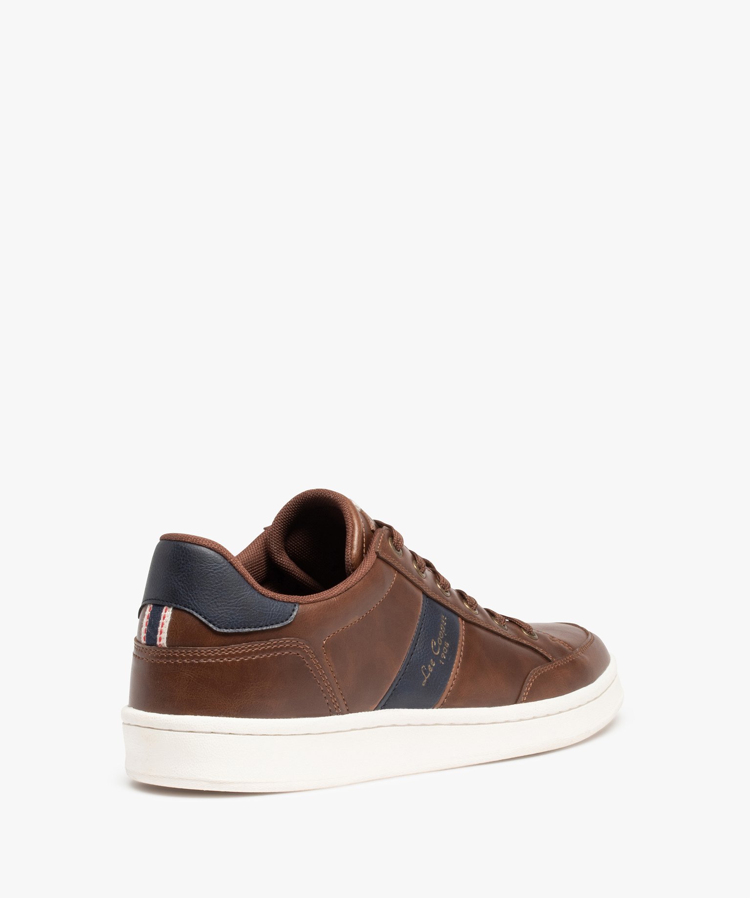 Baskets homme unies à lacets – Lee Cooper marron | GEMO
