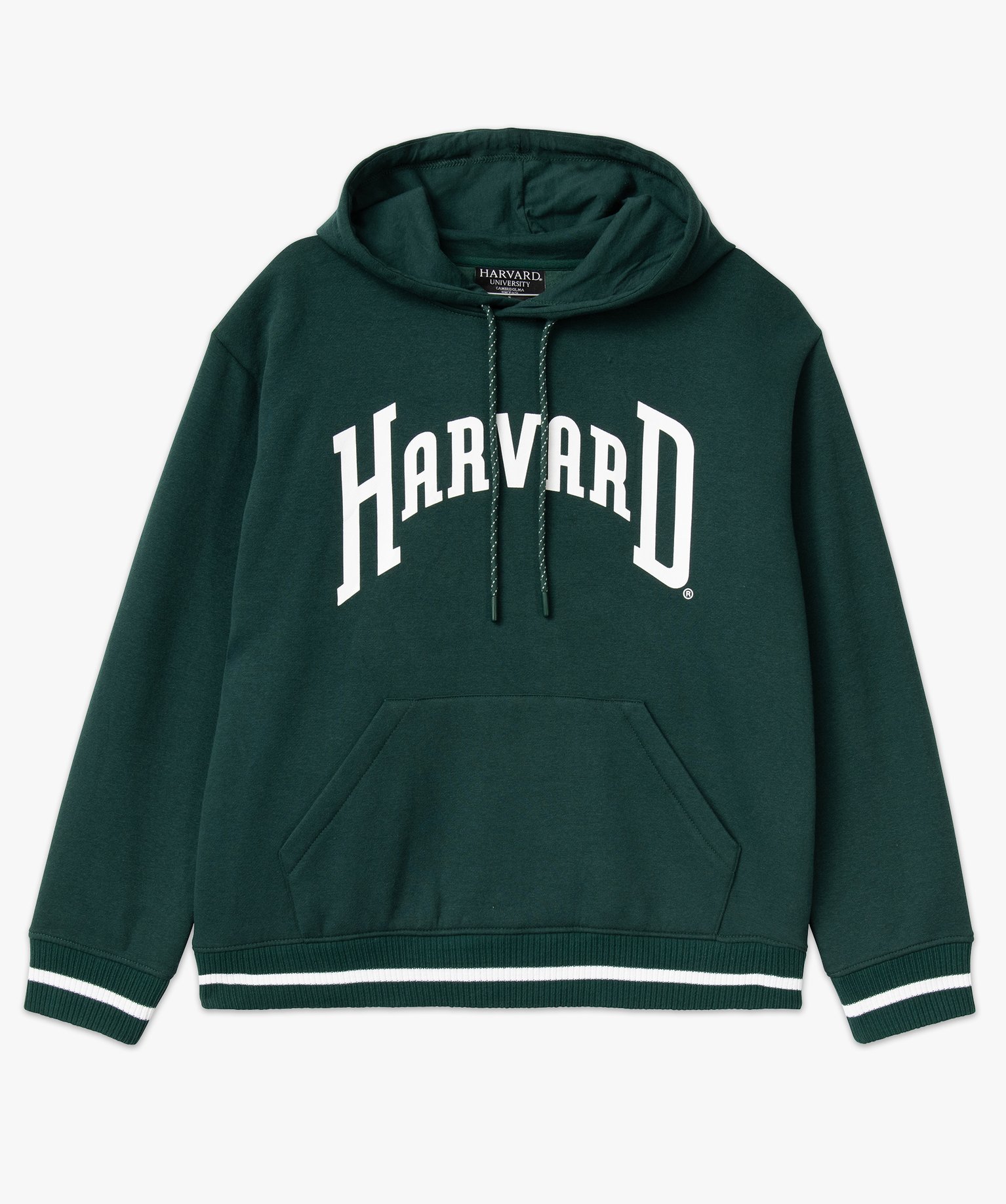 Sweat à capuche avec inscription femme - Harvard vert | GEMO