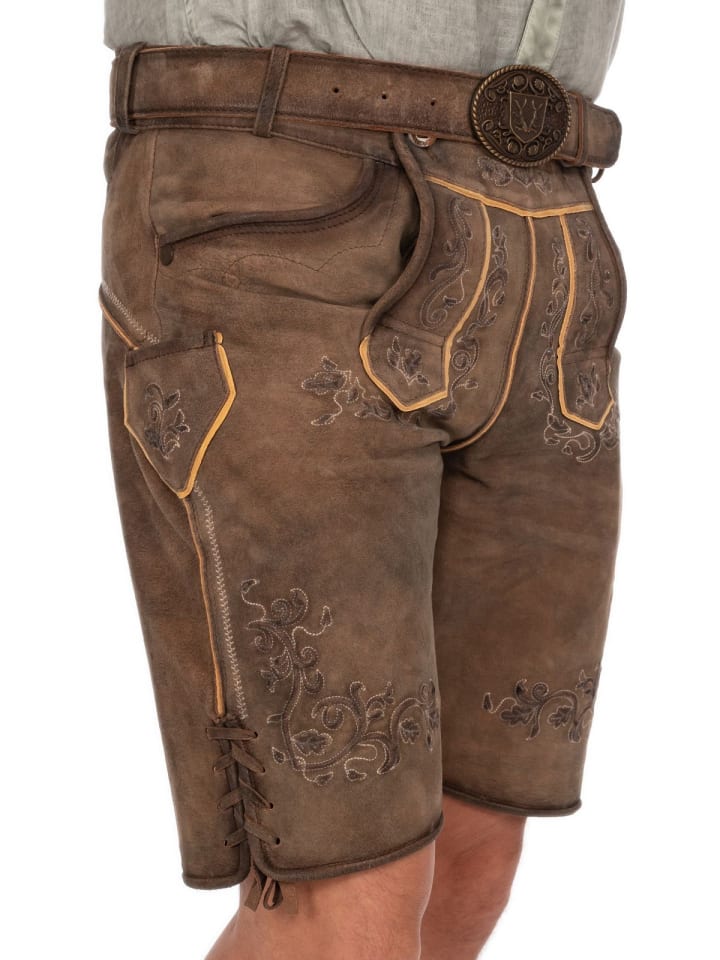 KRÜGER Lederhose 961267 in braun günstig kaufen