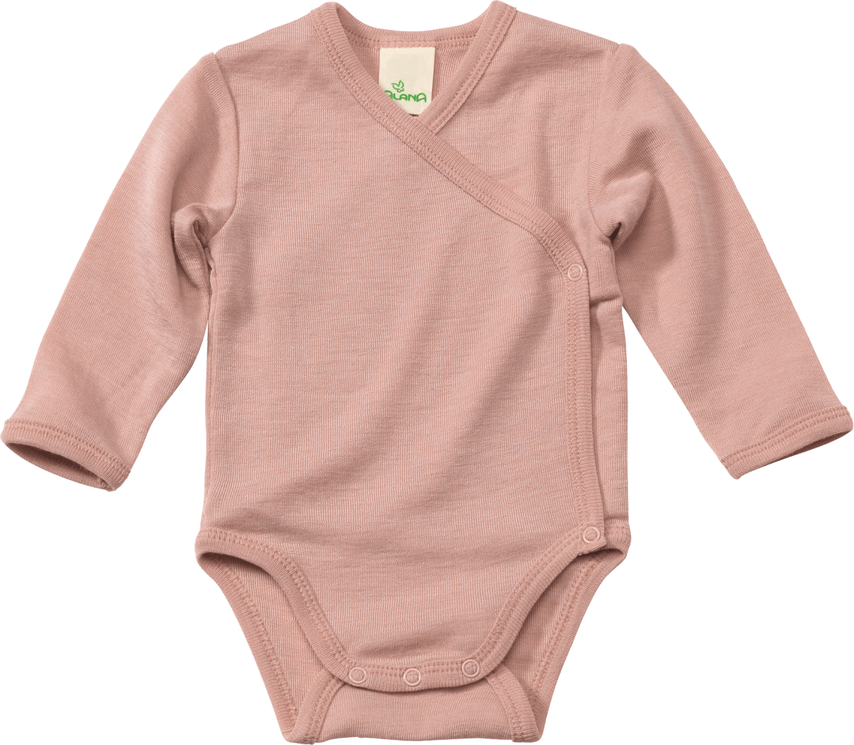 Wickelbody aus Bio-Wolle und Seide, rosa, Gr. 50/56, 1 St