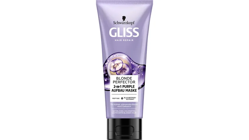 GLISS Blonde Perfector 2-in-1 Aufbau Purple Aufbau Maske 200 ml