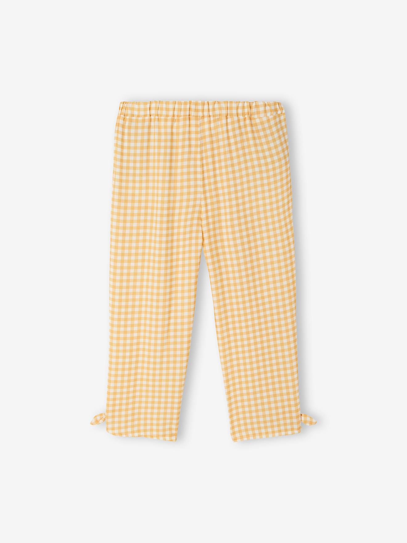 Vertbaudet Mädchen 3/4-Hose aus fließendem Stoff Oeko-Tex - senfgelb