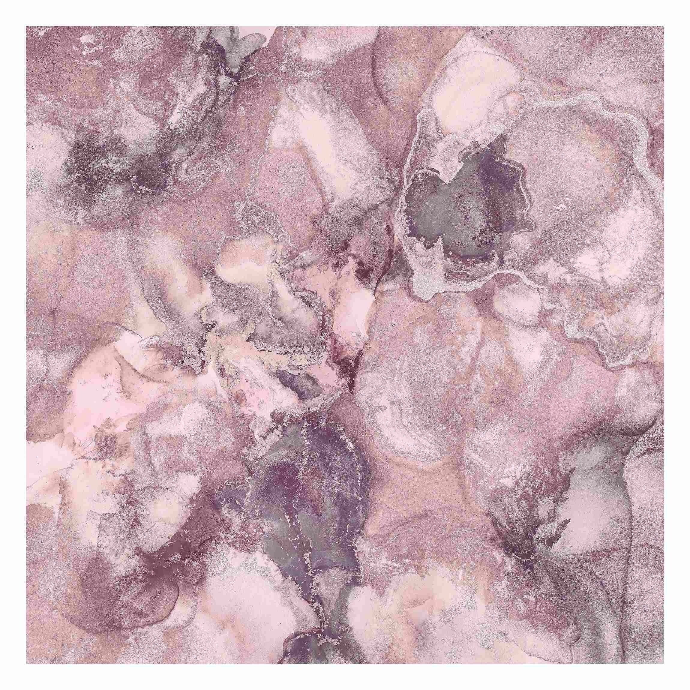 Bilderdepot24 Vliestapete Abstrakt Marmor Violett Tapete Wanddeko Modern Kunst, Glatt, Matt, (Inklusive Gratis-Kleister oder selbstklebend), Wohnzimmer Schlafzimmer Küche Flur Fototapete Motivtapete Wandtapete