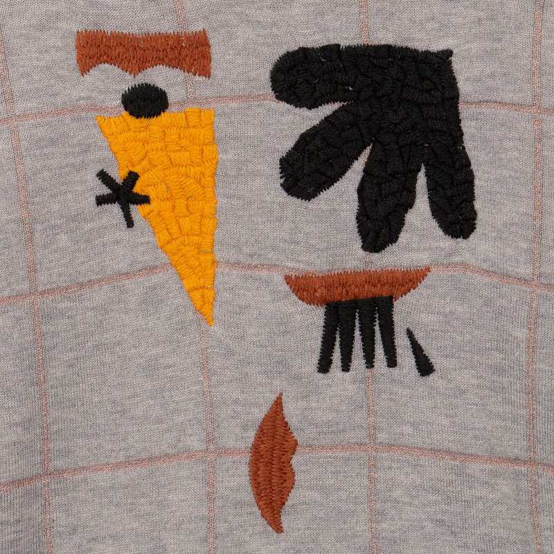 Pull fille carreaux brodé Catimini