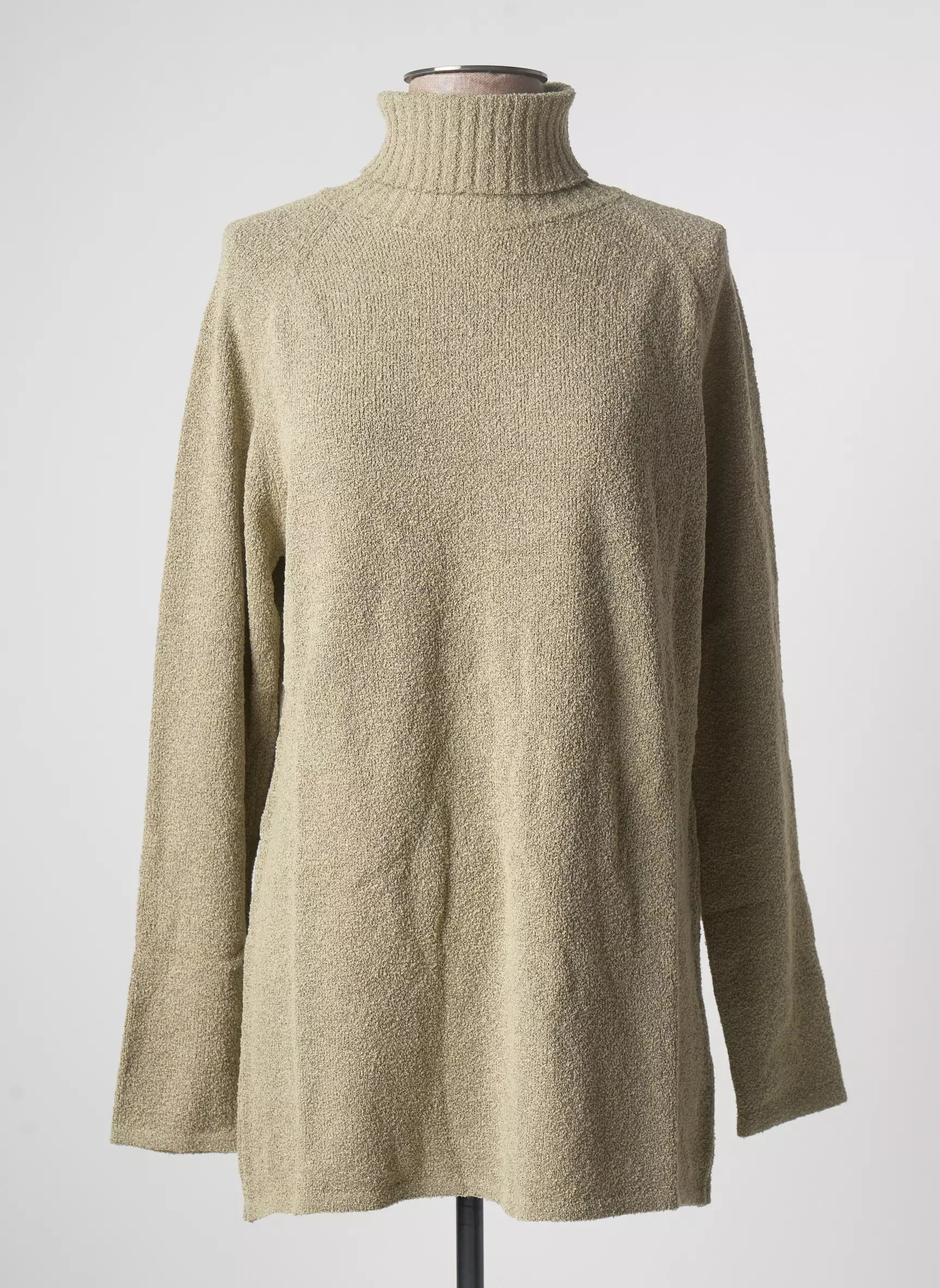 Stefan Green Cols Roules Femme couleur beige
