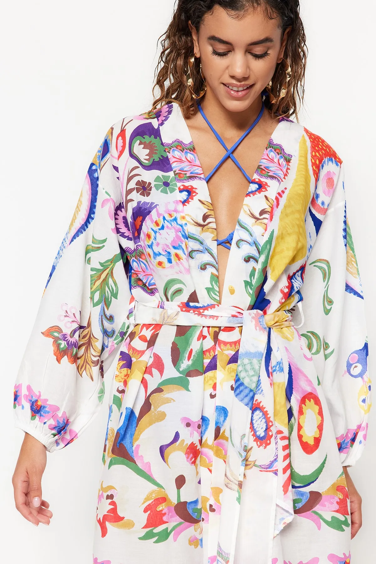 Trendyol Collection  Kimono & Kaftan - Weiß - Regular Fit
