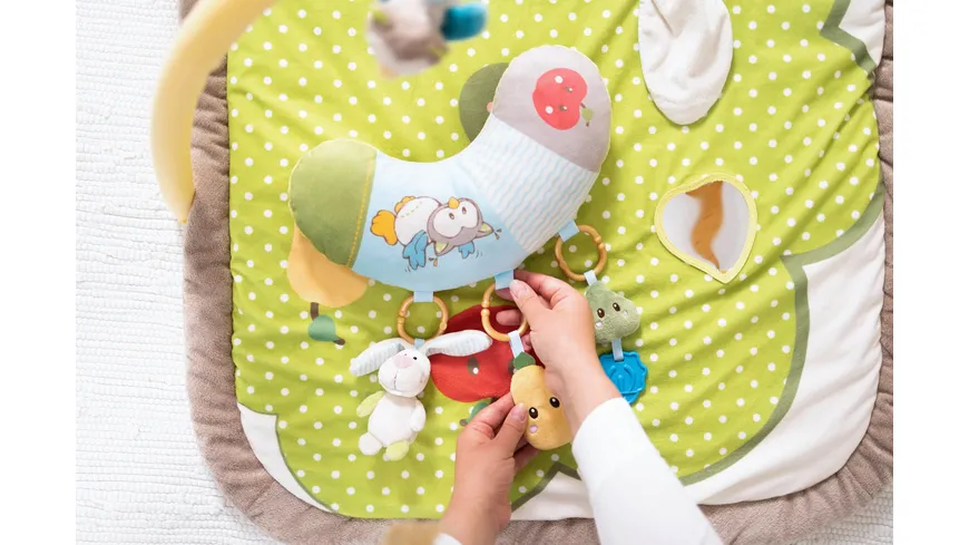 NICI 3-D Activity-Decke Hase und Eule mit Spielkissen und Spielbogen