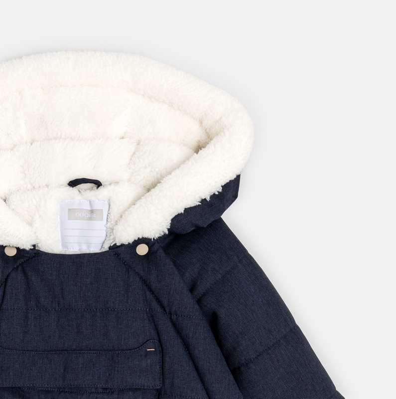 Combipilote fourrée sherpa bleue naissance