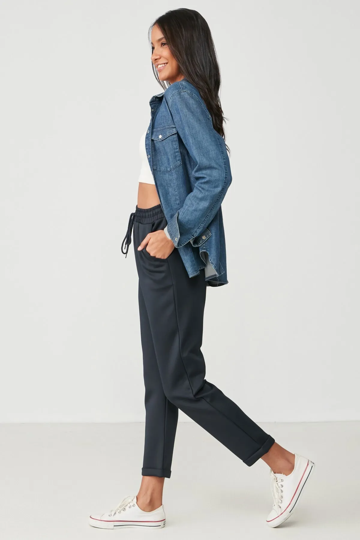 C&City  Doppelbein-Jogginghose 807 Marineblau