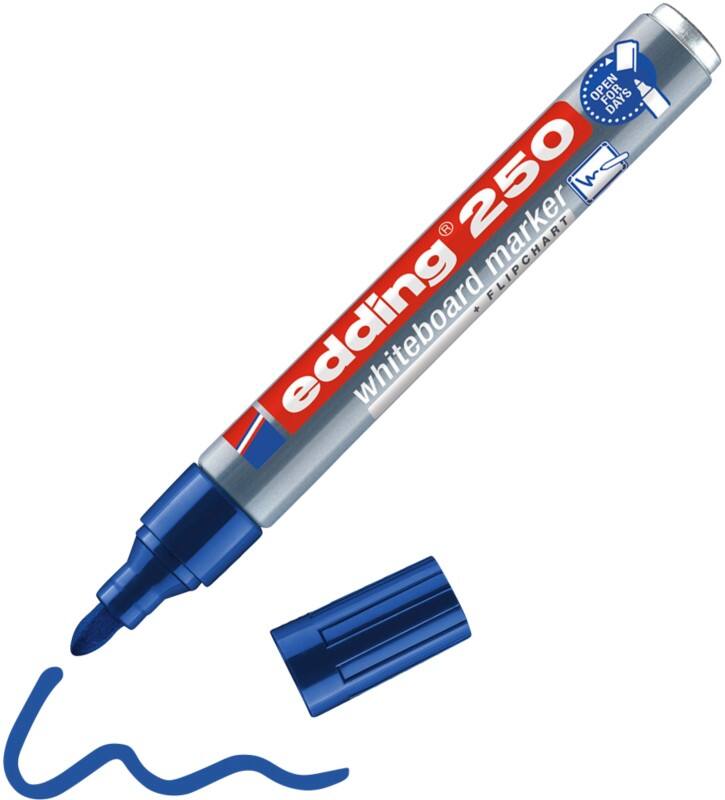 edding 250 Whiteboard-Marker Blau Mittel Rundspitze 1,5 - 3 mm