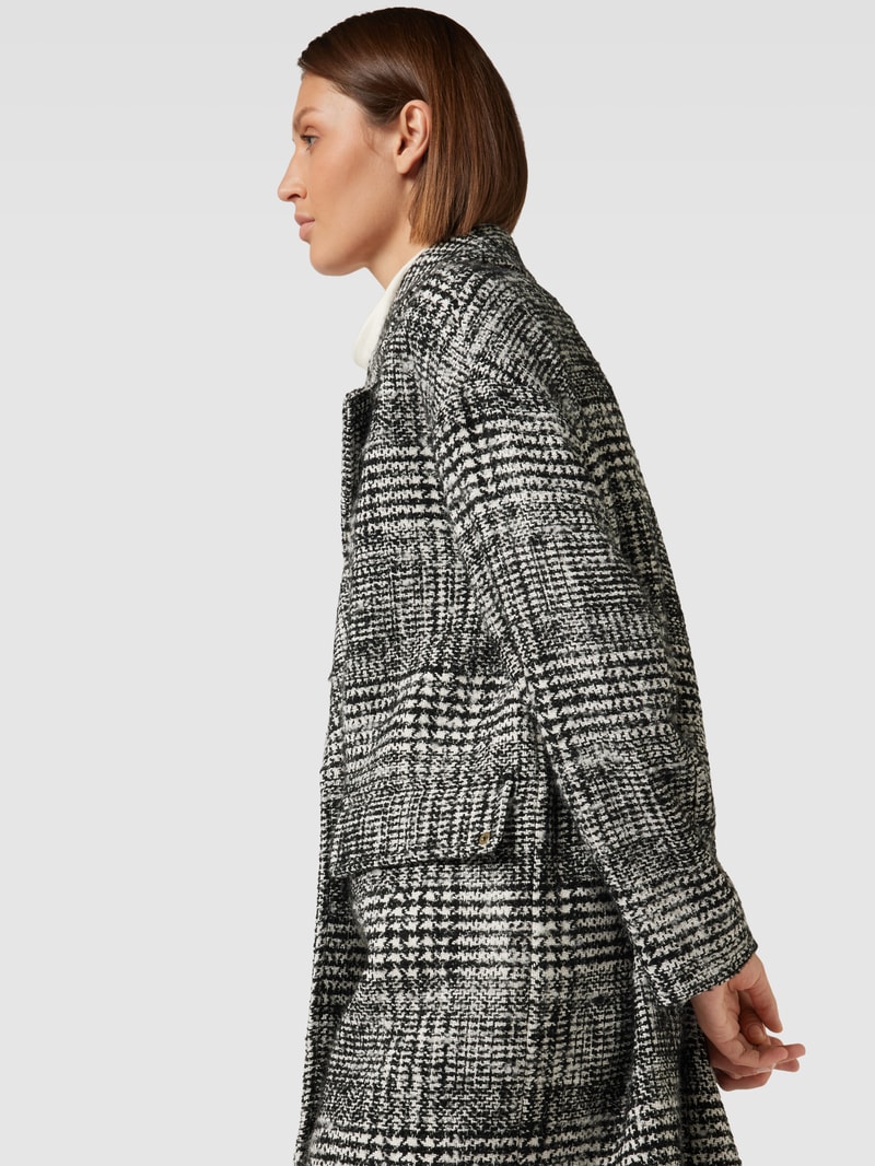 Mantel in Bouclé-Optik Modell 'NORDICO' in schwarz