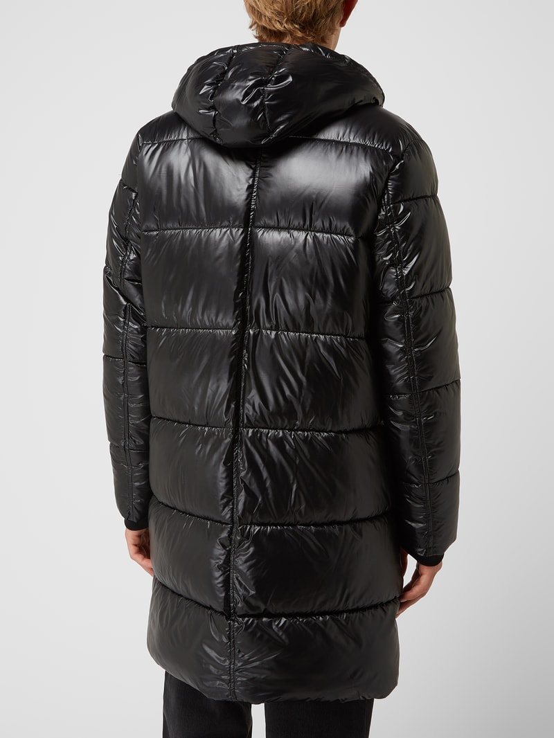 Steppmantel mit Kapuze Modell 'Rogan' in schwarz