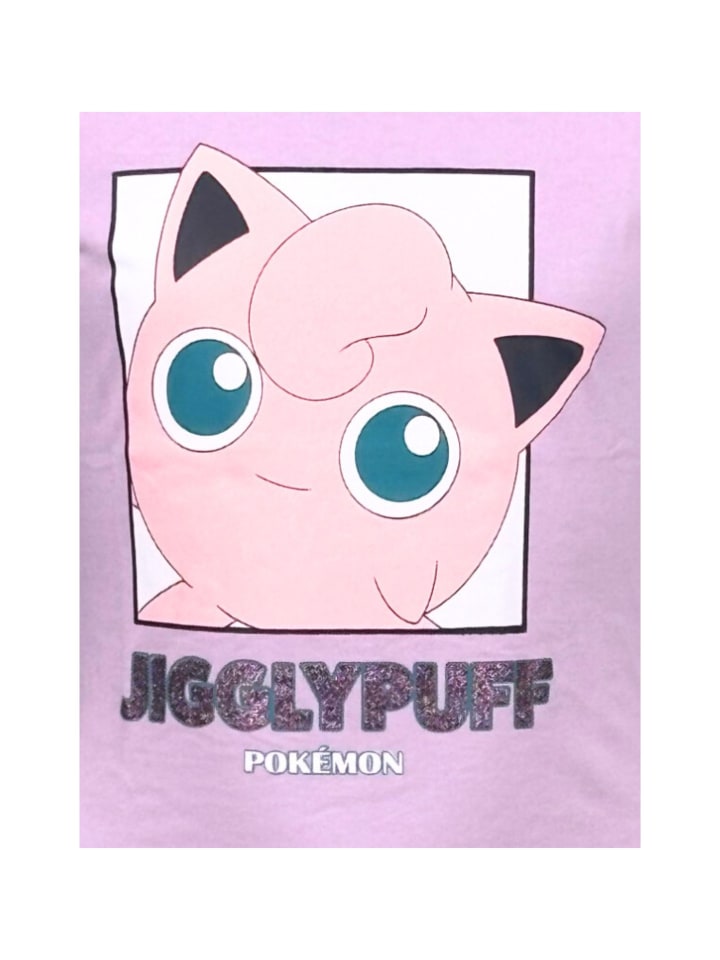 Pokémon Langarmshirt Pokémon mit Glitzer Jigglypuff in Lila günstig kaufen