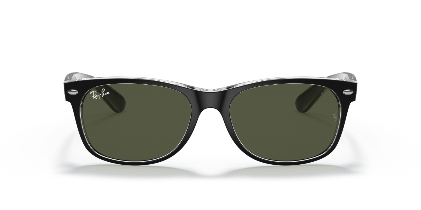 NOUL MIX DE CULORI WAYFARER - Negru mat pe verde transparent