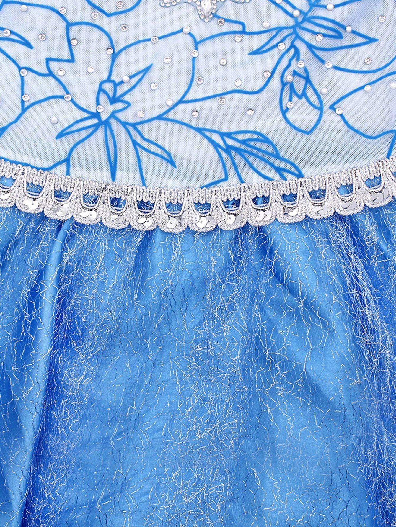 WaKuKa Prinzessin-Kostüm Elsa Mädchenkleid Weihnachtskostüme für Kinder
