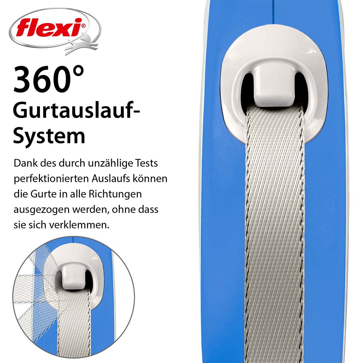 flexi New Comfort Gurtleine blau L 8m günstig kaufen bei ZooRoyal