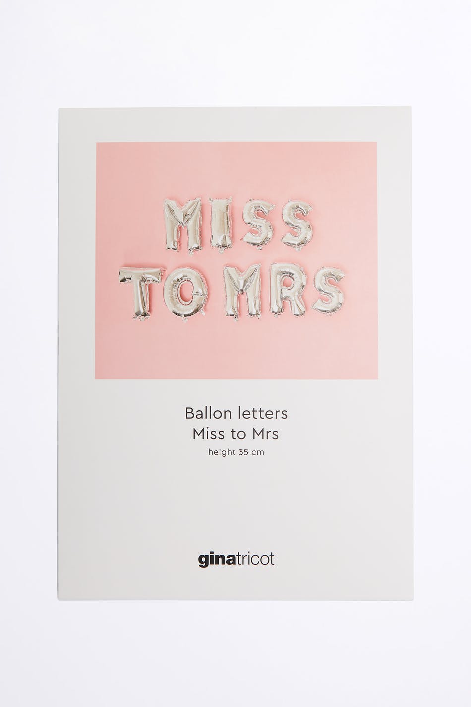 Miss to mrs balloon letter