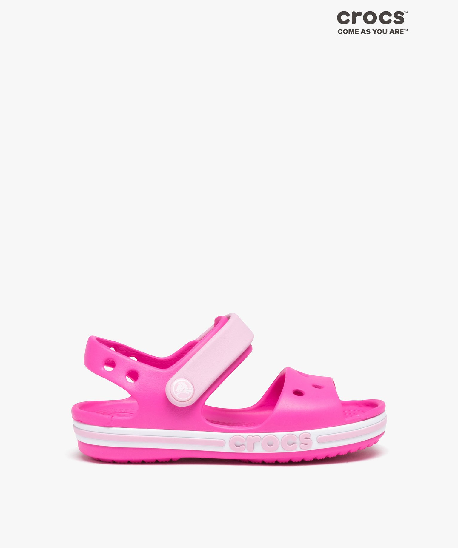 Sandales fille souples pour la plage avec bande à scratch -... rose | GEMO