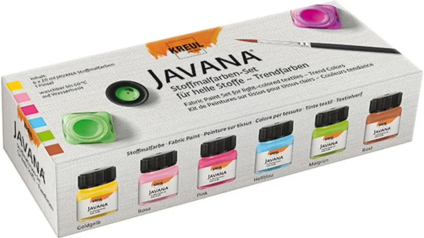 KREUL Javana Stoffmalfarben-Set Fresh Color 6 x 20ml 120 ml