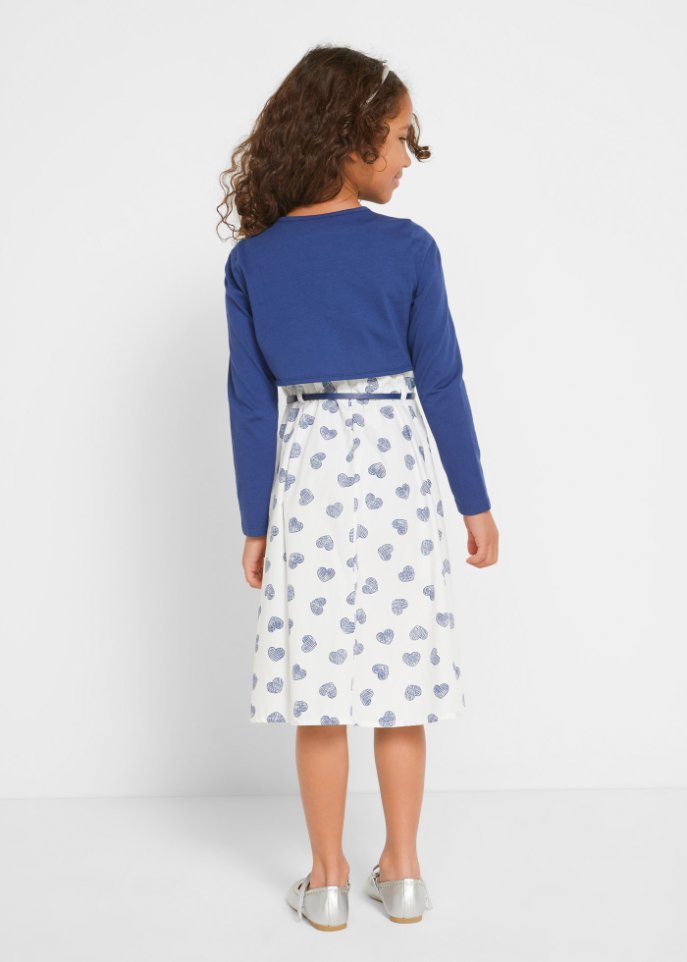 Mädchen Kleid + Bolero + Gürtel (3-tlg.Set)