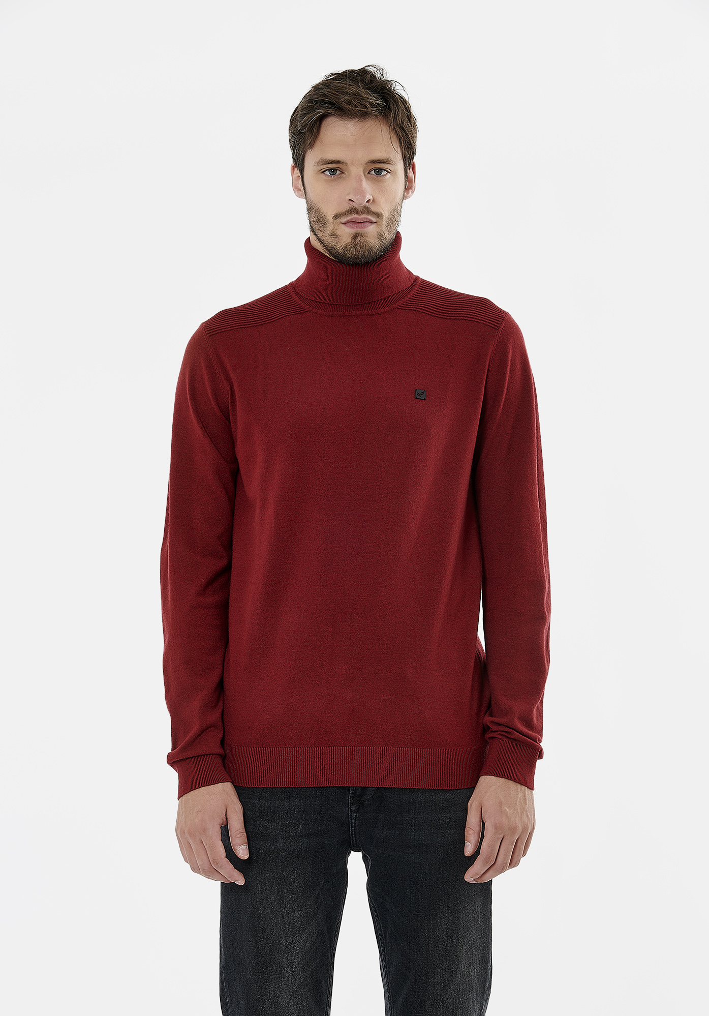 ARIAN  Pull bordeaux homme