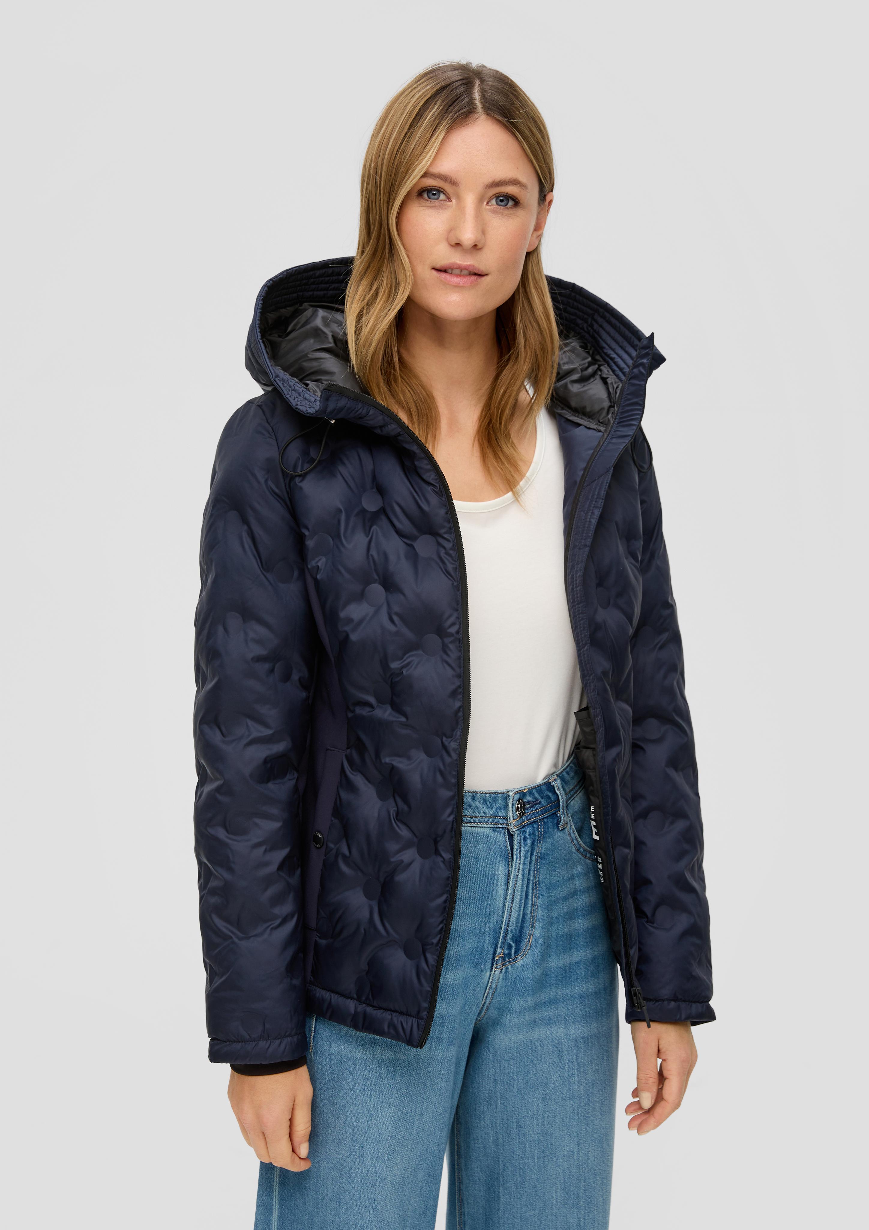 Kapuzenjacke im Fabricmix  2141553-5959