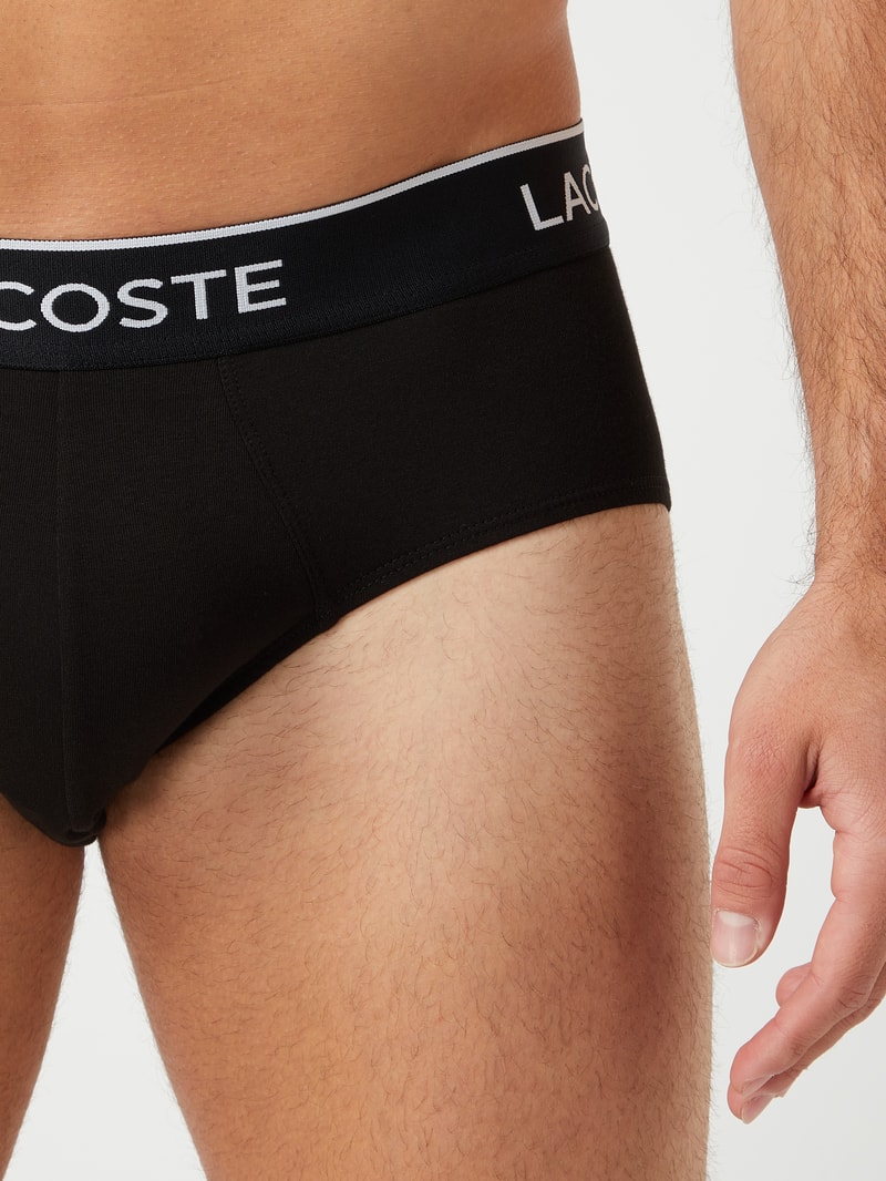 Slip mit Stretch-Anteil im 3er-Pack in schwarz
