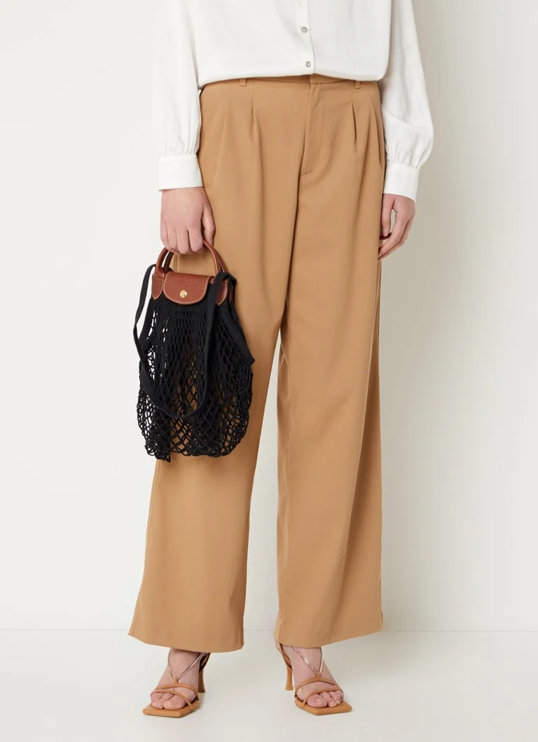 Geantă Longchamp Le Pliage Filet cu detalii din piele
