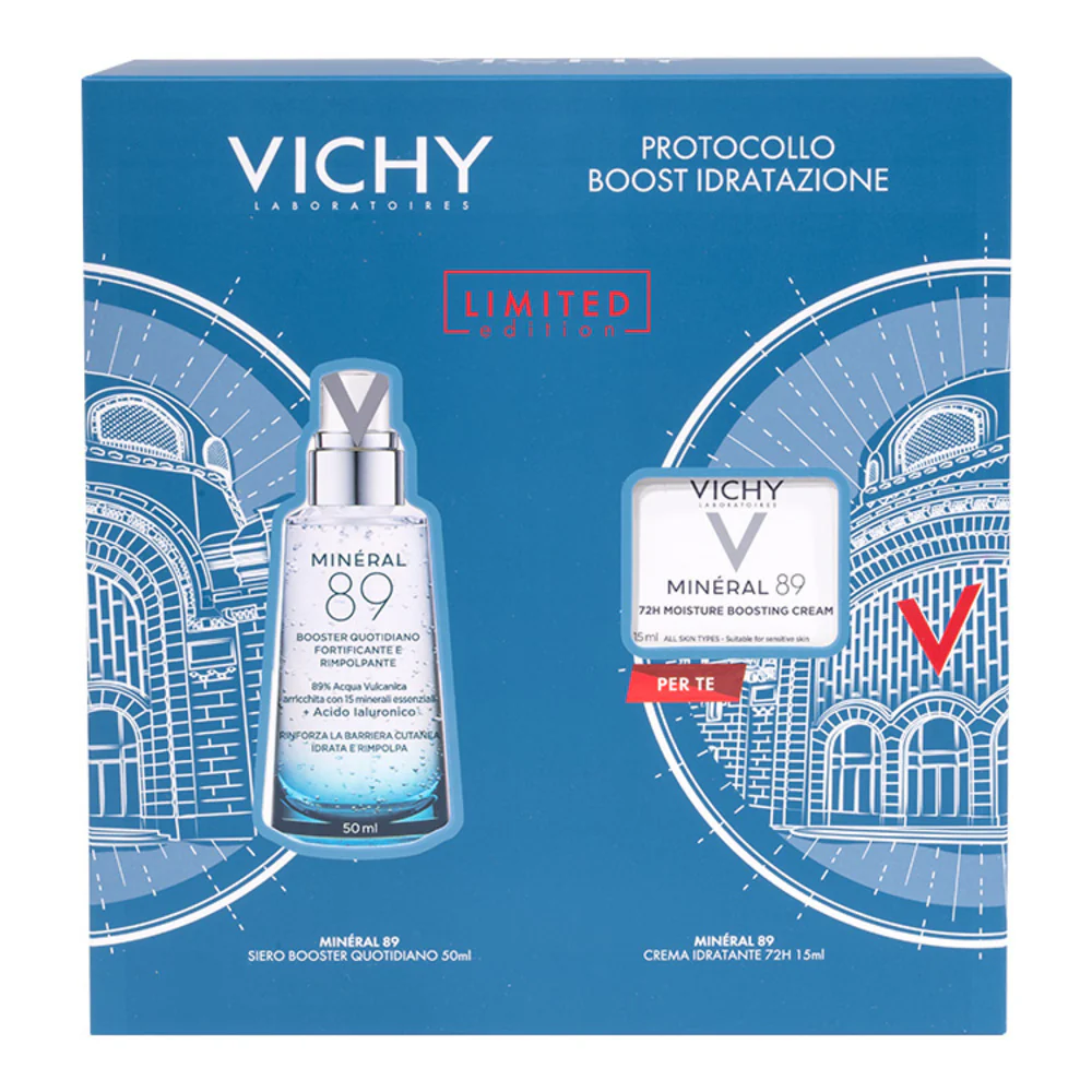 Mineral 89 Hydration Boost dāvanu komplekts ar Mineral 89 serumu + Mineral 89 krēmu - mitrinošs dāvanu komplekts, mitrinošs sejas serums