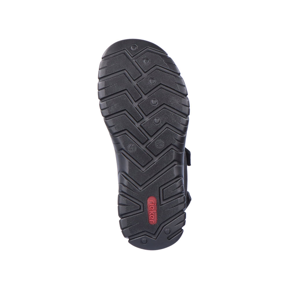 Rieker Herren Trekkingsandalen tiefschwarz