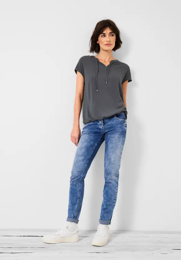 CECIL Bluse mit Tunikabändchen