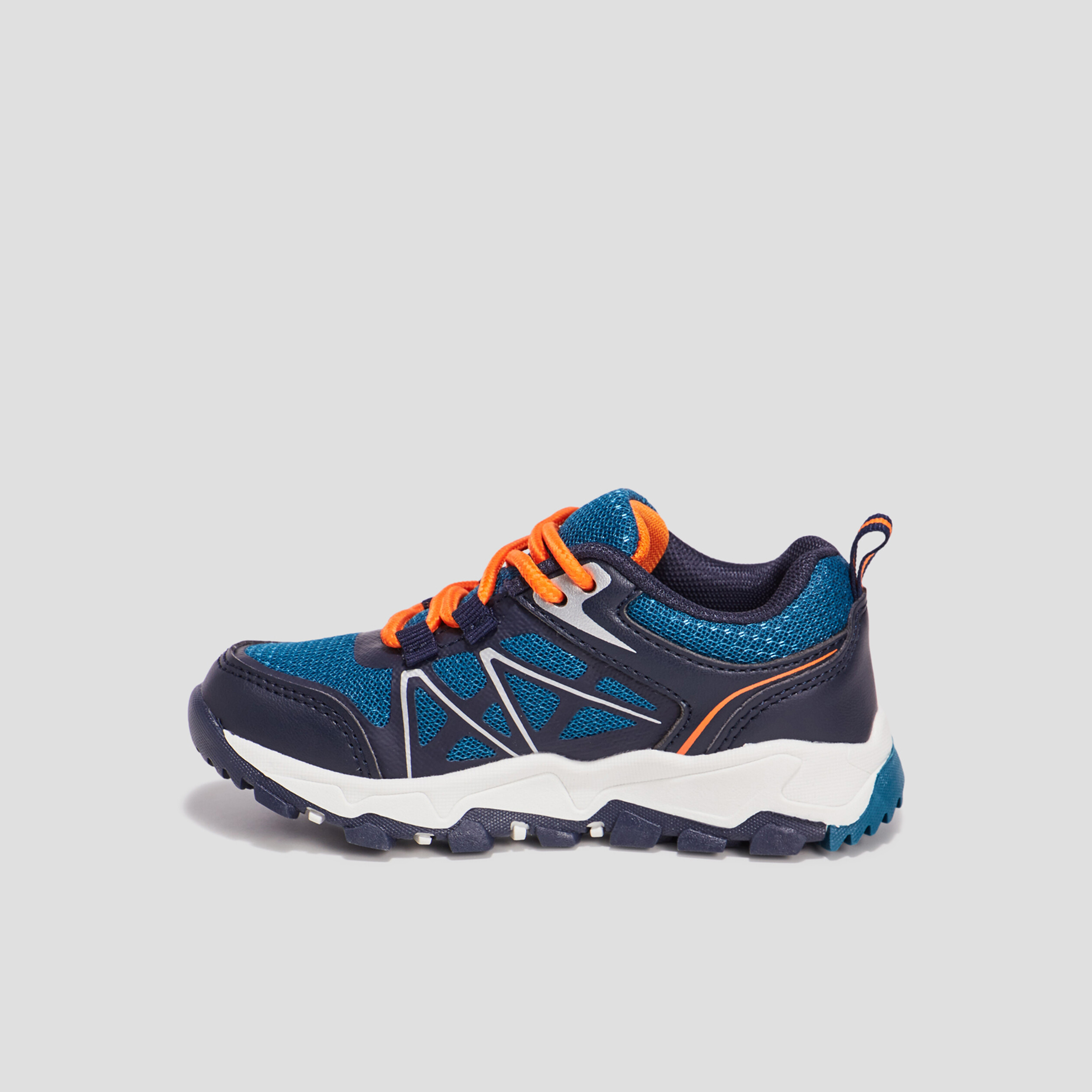 Baskets running à lacets Trappeur bleu garçon | La Halle